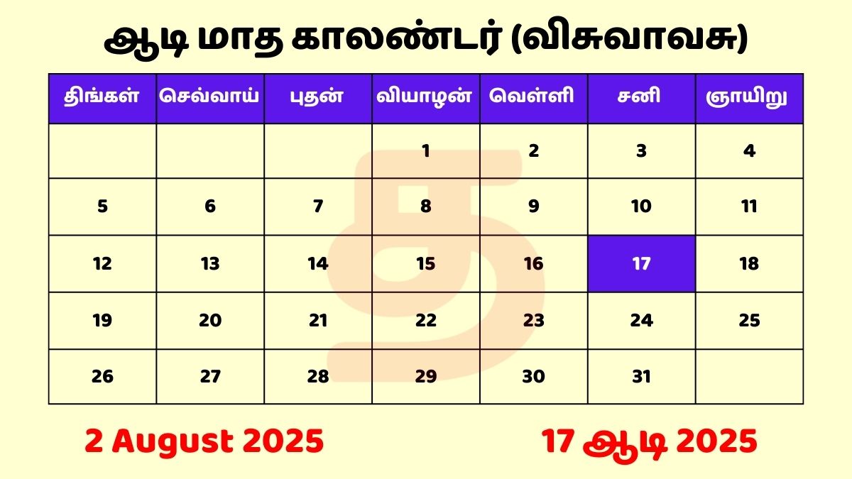 02 August 2025 Tamil Daily Calendar PDF Download