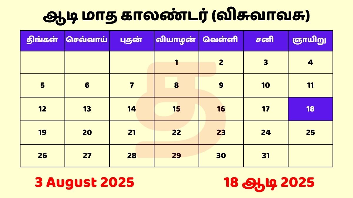 03 August 2025 Tamil Daily Calendar PDF Download