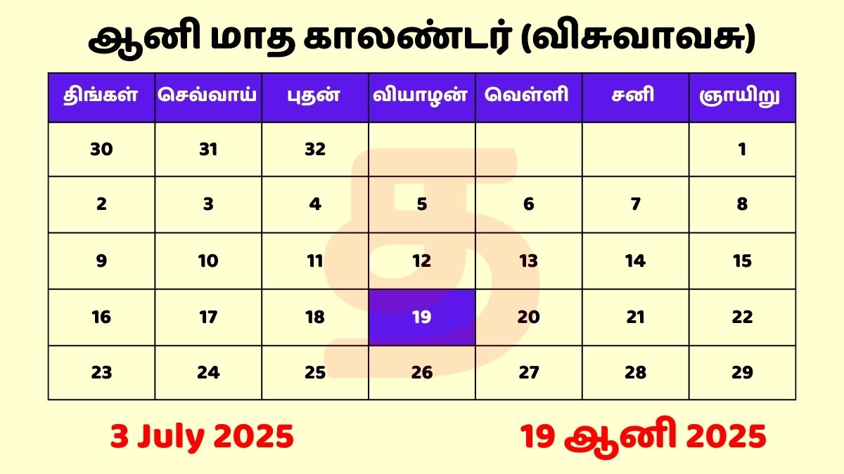 03 July 2025 Tamil Calendar PDF Download