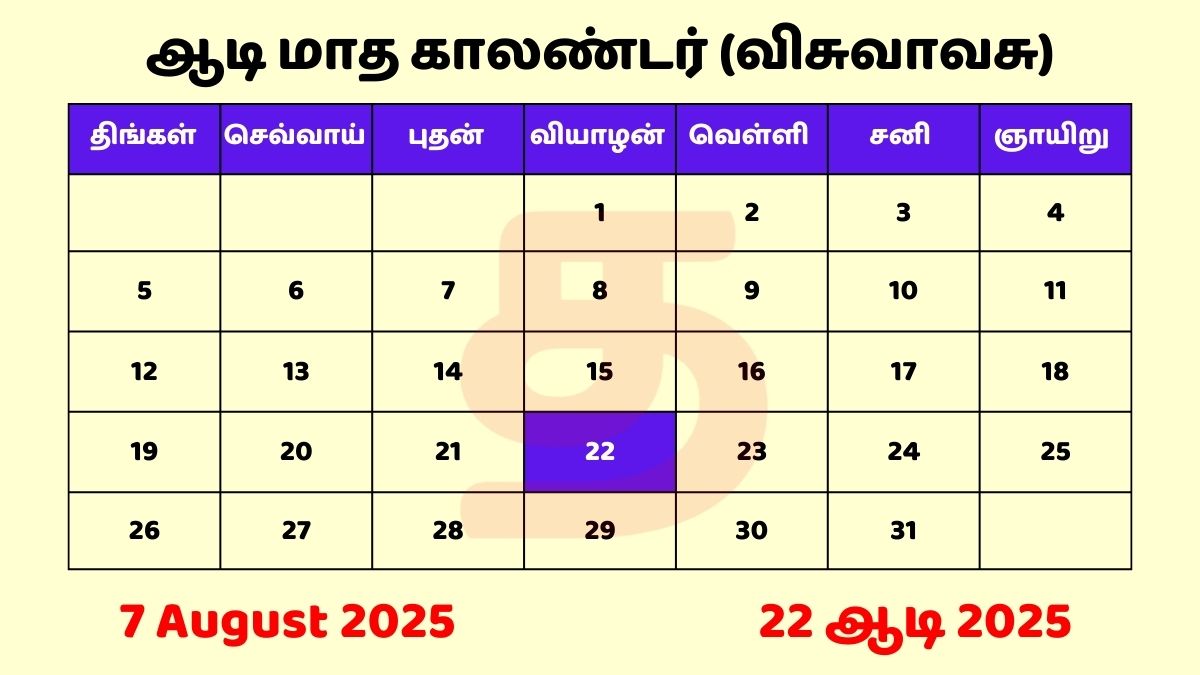 07 August 2025 Tamil Daily Calendar PDF Download