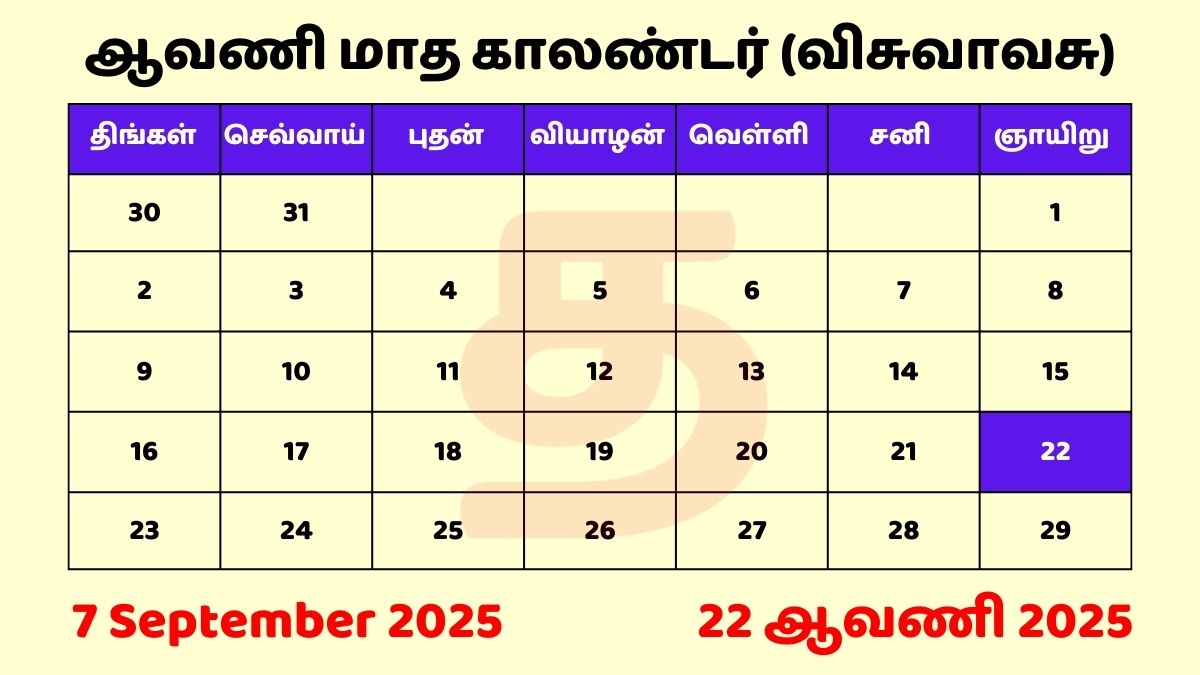 07 Sep 2025 Tamil Daily Calendar Download PDF