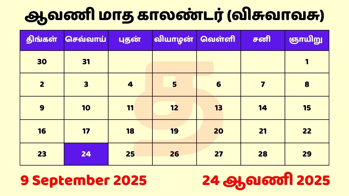 09 Sep 2025 Tamil Daily Calendar Download PDF