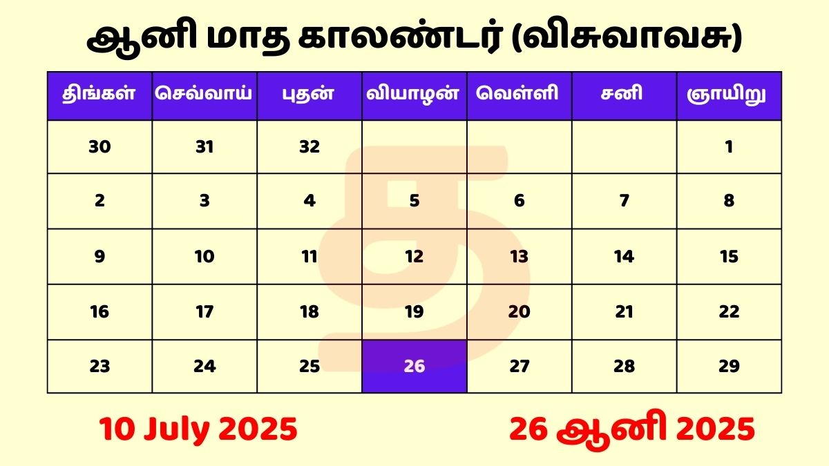 10 July 2025 Tamil Calendar PDF Download