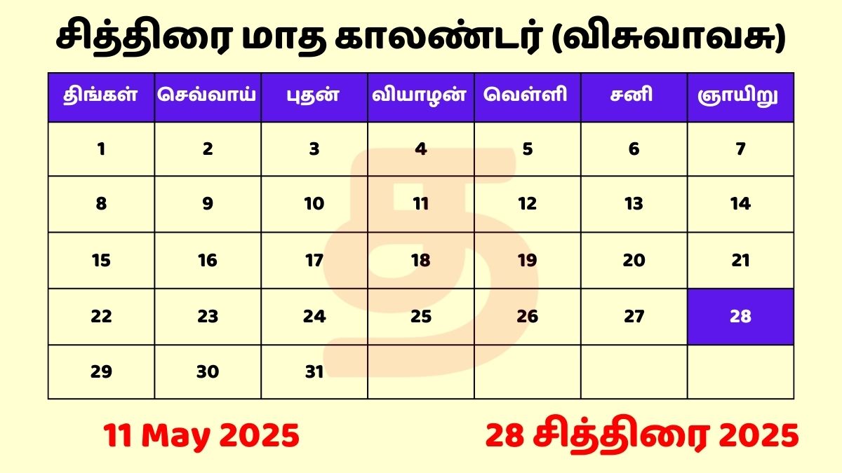 11 May 2025 Tamil Daily Calendar