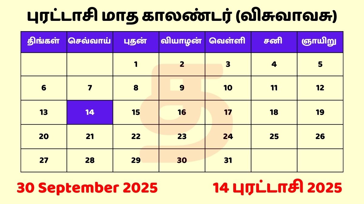 30 Sep 2025 Tamil Daily Calendar Download PDF