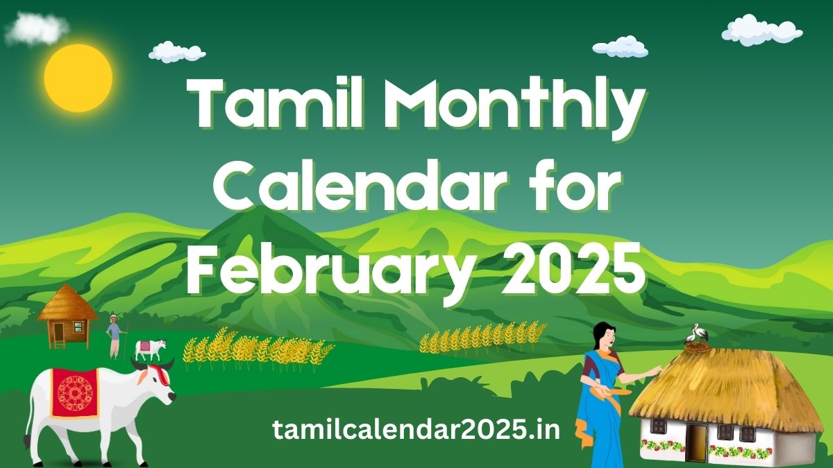 Tamil Monthly Calendar for February 2025